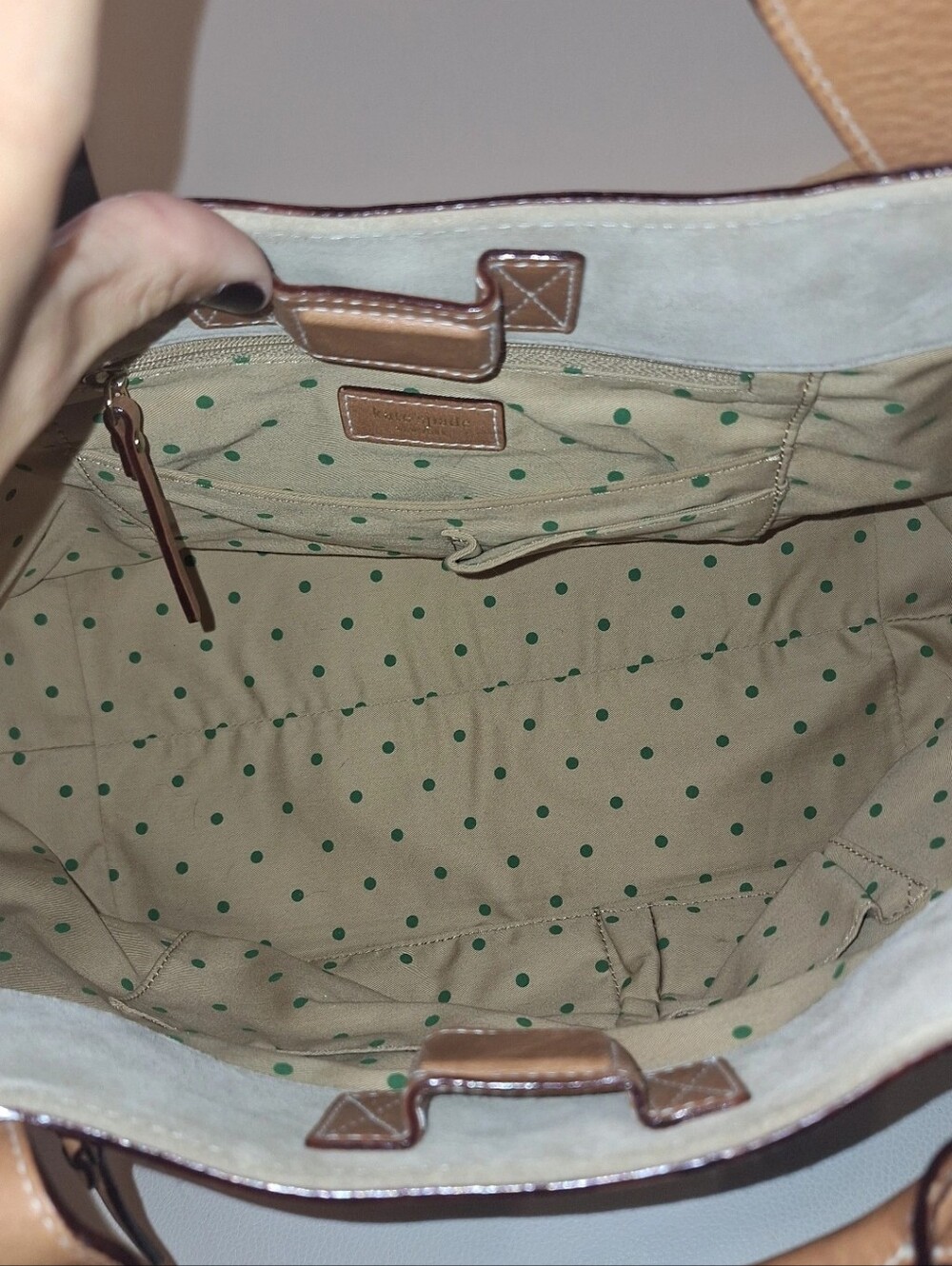 Kate Spade Tan Suede Top Handle Bag NWOT - Picture 9 of 10